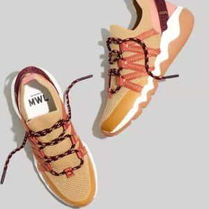 MADEWELL Field Knit Sneakers Desert Dune Multi Pink Tan Women’s Size 8.5